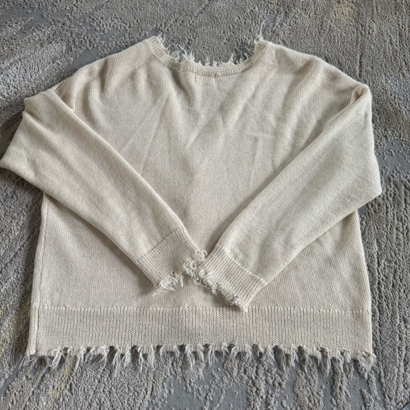 Nation LTD Madeline cream eggshell cardigan baby alpaca button front small - Picture 5 of 7